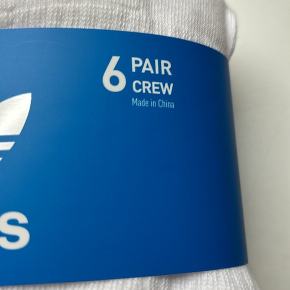New Adidas Socks Package Men’s 6 Pair White Crew Socks Casual Athletic Sz 6-12 - Picture 8 of 12